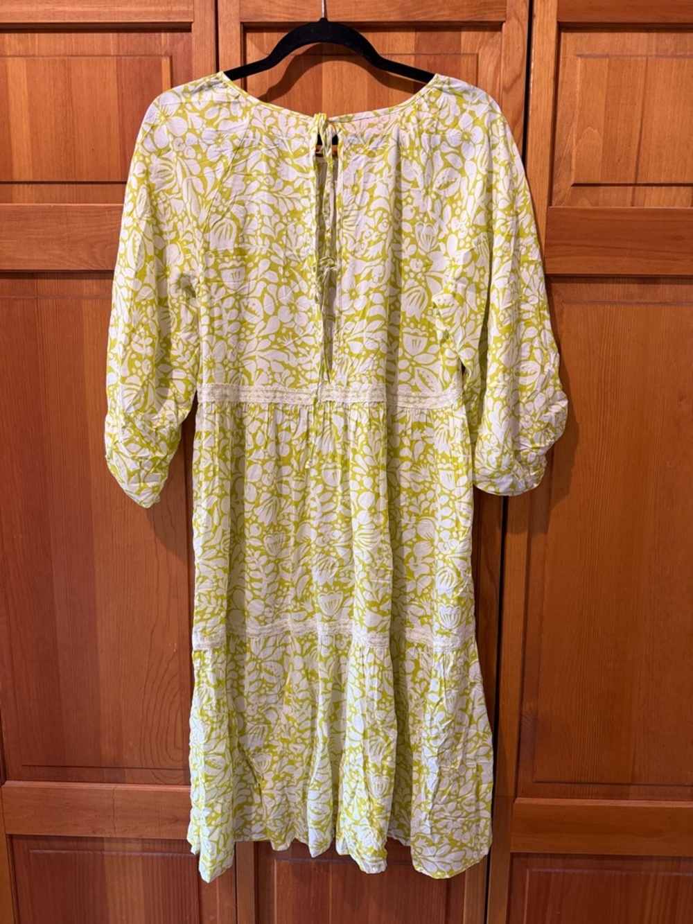 Anthropologie Tiered Puff-Sleeve Dress - Picture 4 of 6